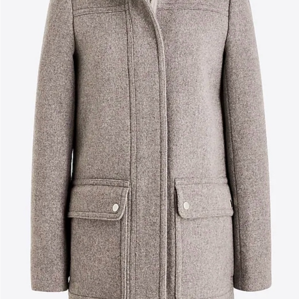 J Crew Oat Wool Blend Parka